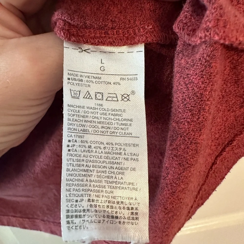 BANANA REPUBLIC RED QUICK DRY TEE - Size Large SKU:230